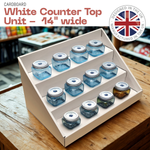 Load image into Gallery viewer, 3 STEP 14" WIDE Counter Top White Cardboard CDU Display