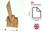 Load image into Gallery viewer, ECO Brown 2 Step Cardboard DL (1/3 A4) Leaflet Holder