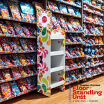 Load image into Gallery viewer, Custom PRINTED Cardboard Shop Floor Stand Display 4 Shelf Unit FSDU