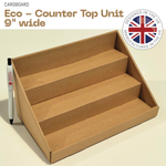 Load image into Gallery viewer, 3 STEP 9&quot; Counter Top Brown Cardboard CDU Display

