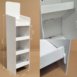 Load image into Gallery viewer, White Cardboard POS Floor Stand Display 4 Shelf Unit FSDU
