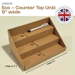 Load image into Gallery viewer, 3 STEP 9&quot; Counter Top Brown Cardboard CDU Display
