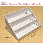 Load image into Gallery viewer, 3 STEP 14&quot; WIDE Counter Top White Cardboard CDU Display
