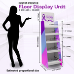 Load image into Gallery viewer, Custom Printed 5 Shelves Floor Stand Retail Display Unit FSDU 4ft tall
