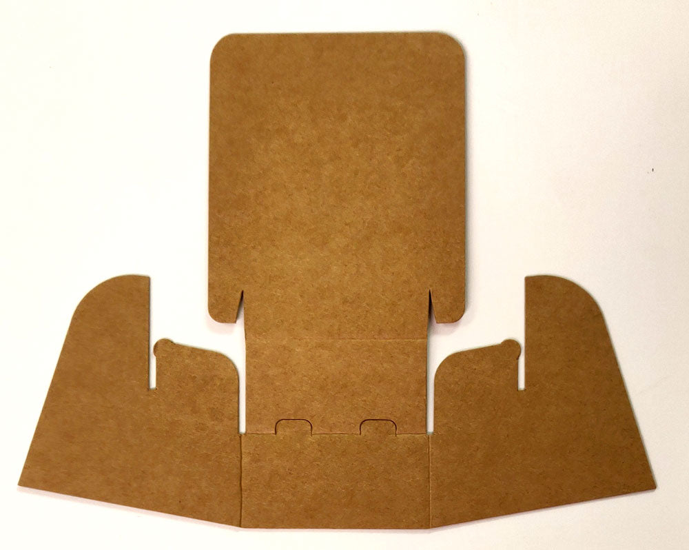 Eco-friendly Craft Brown Cardboard Business Card Holder Pack of 10, 25, 50