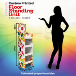 Load image into Gallery viewer, Custom PRINTED Cardboard Shop Floor Stand Display 4 Shelf Unit FSDU
