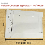 Load image into Gallery viewer, 3 STEP 14&quot; WIDE Counter Top White Cardboard CDU Display
