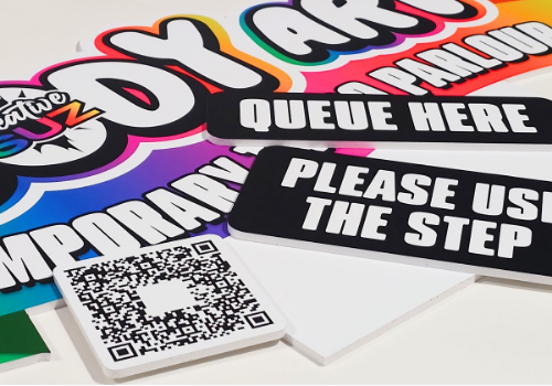 Custom Shape Printed Foamex Signs 5mm, Cut to Bespoke Shape Waterproof signs